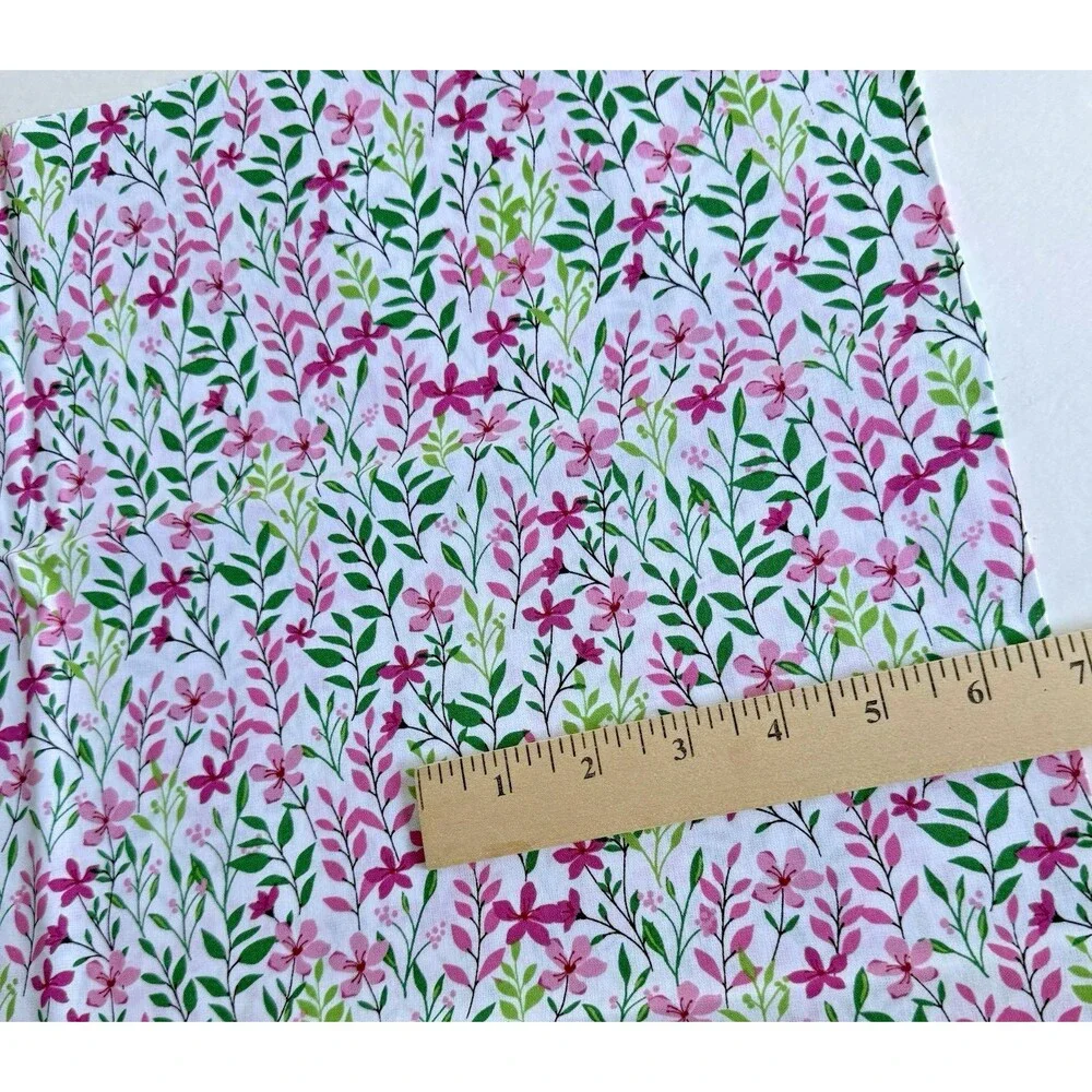 Waverly Quilting Fabric Bundle Cotton Swaying Floral Pink Green Coordinating Lot